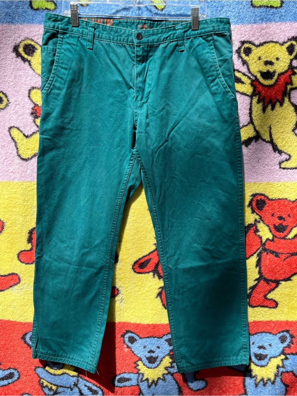 Dockers Teal Green Chino Pants alpha slim work 36X32
